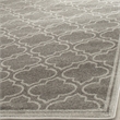 Pemberly Row Polypropylene Grey Indoor Outdoor Rug - 4' x 6'