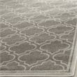 Pemberly Row Polypropylene Grey Indoor Outdoor Rug - 6' x 9'