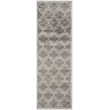 Pemberly Row Polypropylene Grey Indoor Outdoor Rug - Runner 2'3