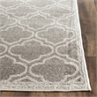 Pemberly Row Polypropylene Grey Indoor Outdoor Rug - Runner 2'3