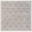Pemberly Row Polypropylene Grey Indoor Outdoor Rug - Square 5'