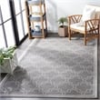 Pemberly Row Polypropylene Grey Indoor Outdoor Rug - Square 7'