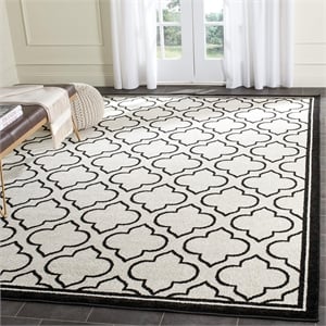 Pemberly Row Polypropylene Ivory Indoor Outdoor Rug - 8' x 10'