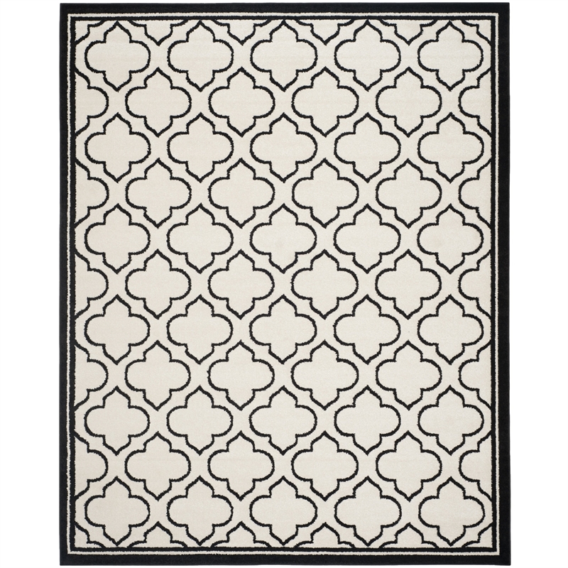 Pemberly Row Polypropylene Ivory Indoor Outdoor Rug - 9' x 12'