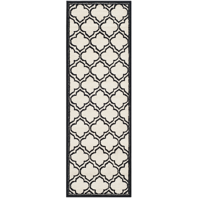 Pemberly Row Polypropylene Ivory Indoor Outdoor Rug - Runner 2'3