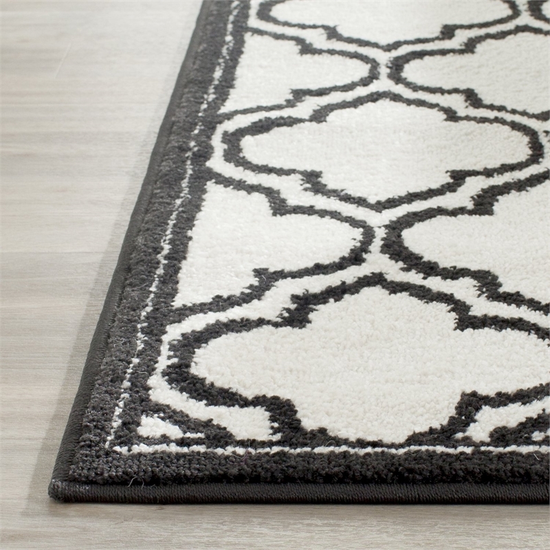 Pemberly Row Polypropylene Ivory Indoor Outdoor Rug - Runner 2'3