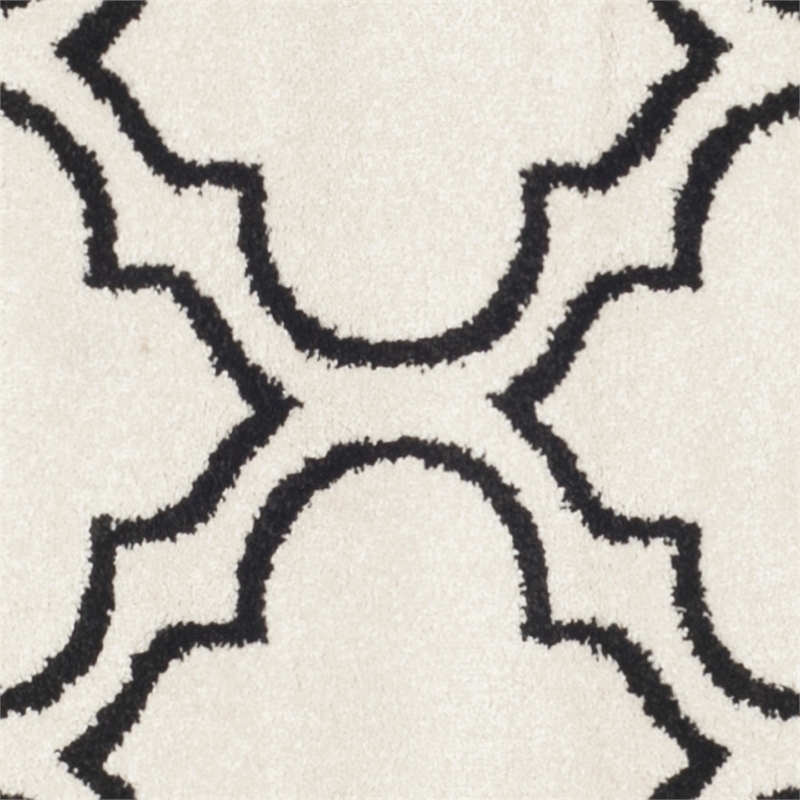 Pemberly Row Polypropylene Ivory Indoor Outdoor Rug - Square 7'