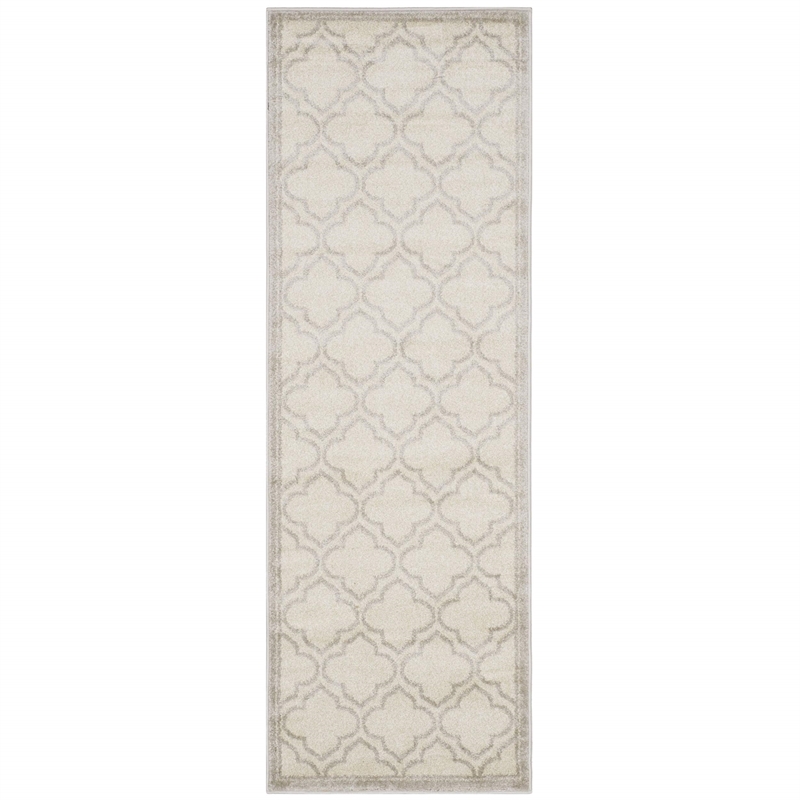 Pemberly Row Polypropylene Ivory Indoor Outdoor Rug - 2'6