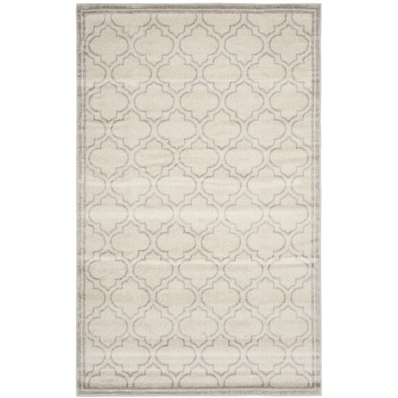Pemberly Row Polypropylene Ivory Indoor Outdoor Rug - 4' x 6'