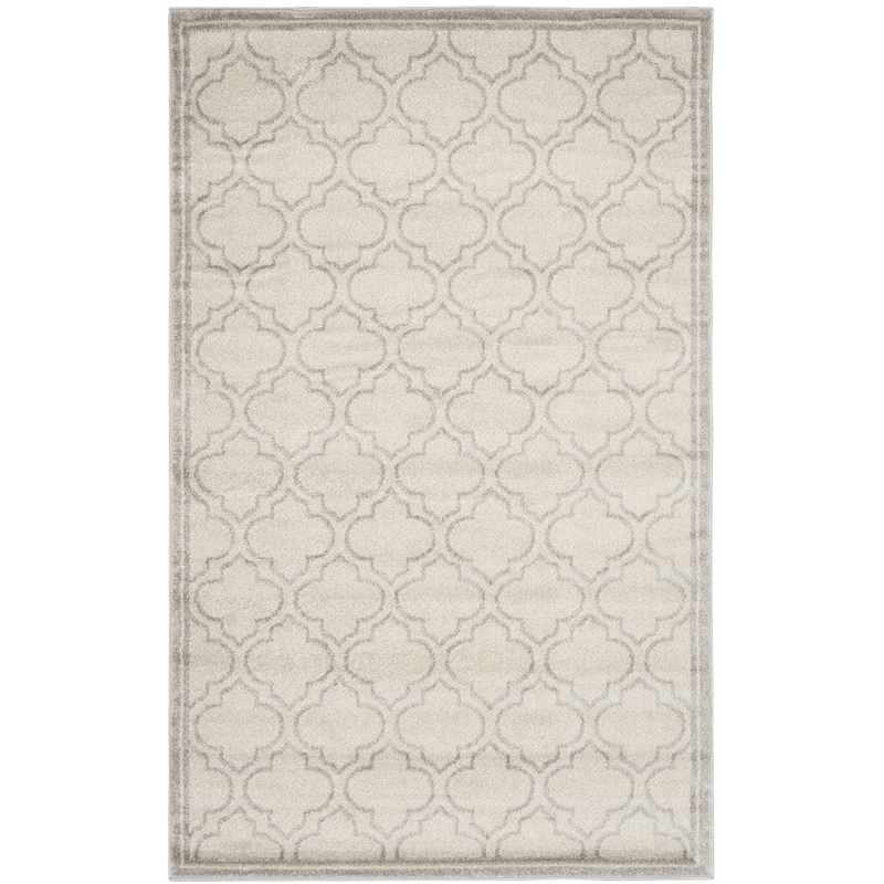 Pemberly Row Polypropylene Ivory Indoor Outdoor Rug - 5' x 8'