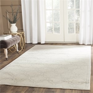 Pemberly Row Polypropylene Ivory Indoor Outdoor Rug - 6' x 9'