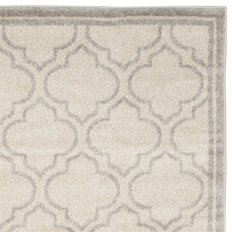 Pemberly Row Polypropylene Ivory Indoor Outdoor Rug - 6' x 9'