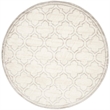 Pemberly Row Polypropylene Ivory Indoor Outdoor Rug - Round 7'