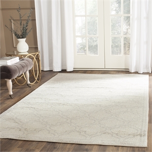 Pemberly Row Polypropylene Ivory Indoor Outdoor Rug - Square 7'