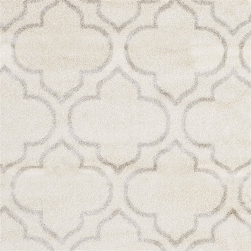 Pemberly Row Polypropylene Ivory Indoor Outdoor Rug - Square 7'