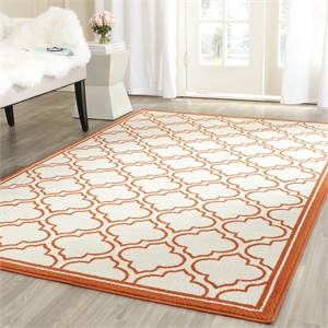 Pemberly Row Polypropylene Ivory Indoor Outdoor Rug - 4' x 6'