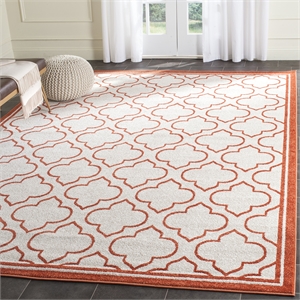 Pemberly Row Polypropylene Ivory Indoor Outdoor Rug - 8' x 10'