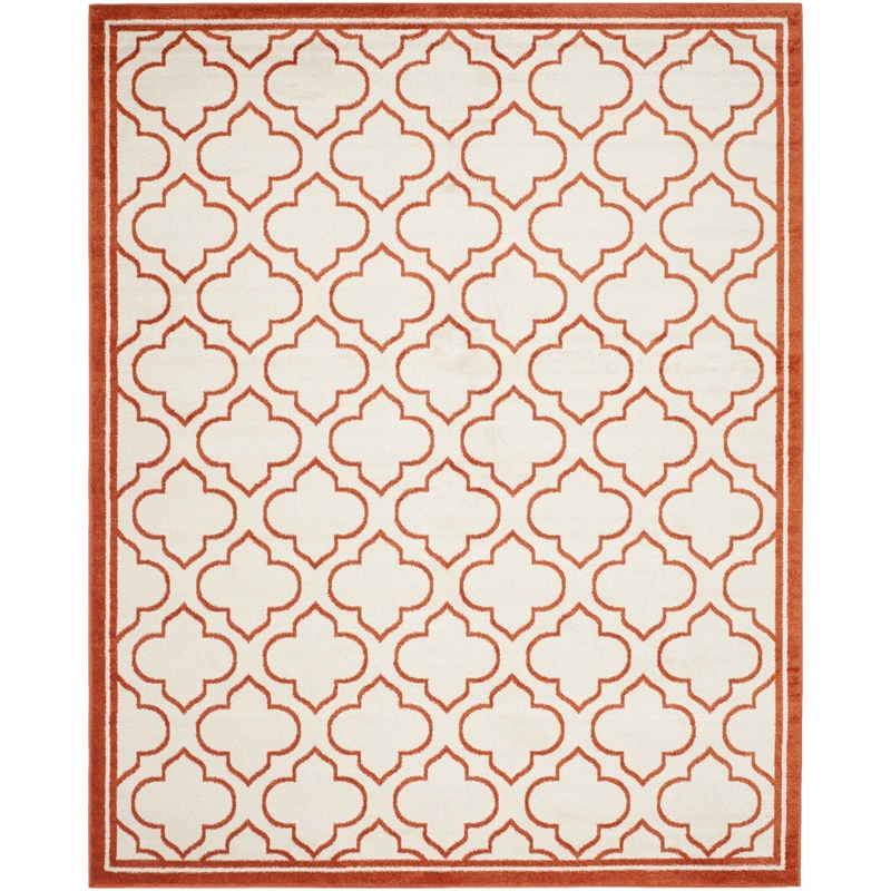 Pemberly Row Polypropylene Ivory Indoor Outdoor Rug - 8' x 10'