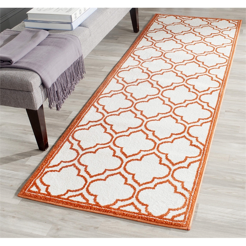 Pemberly Row Polypropylene Ivory Indoor Outdoor Rug - Runner 2'3