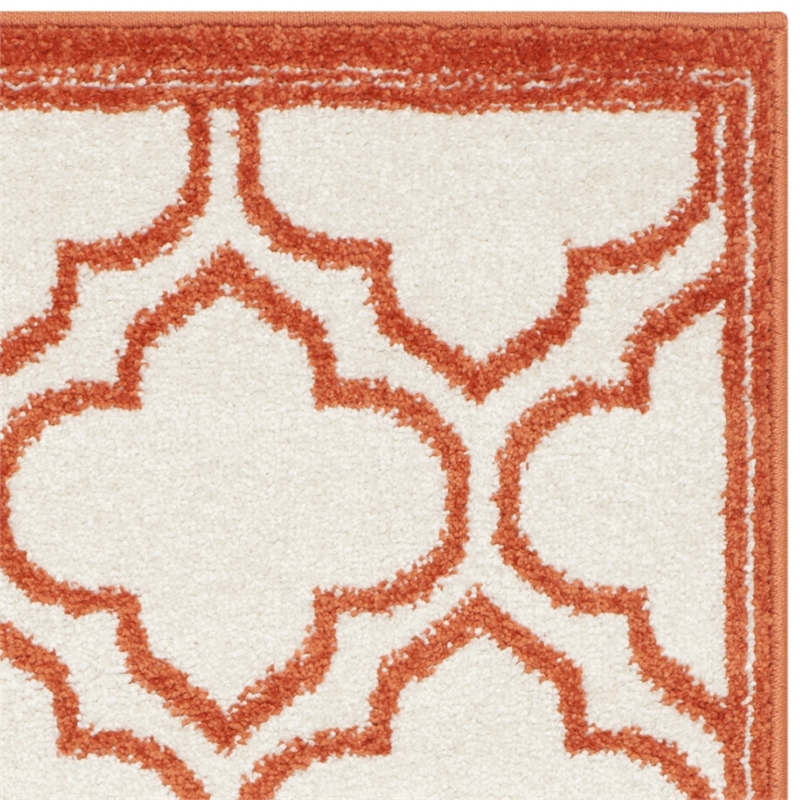 Pemberly Row Polypropylene Ivory Indoor Outdoor Rug - Runner 2'6