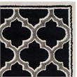 Pemberly Row Polypropylene Anthracite Indoor Outdoor Rug - 6' x 9'