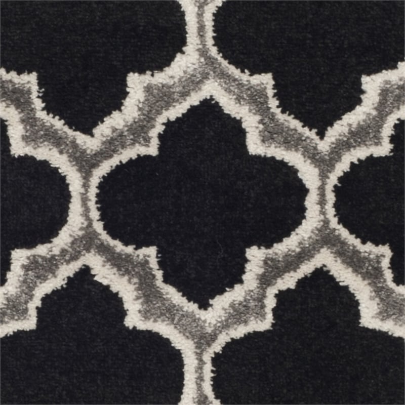 Pemberly Row Polypropylene Anthracite Indoor Outdoor Rug - Runner 2'3