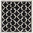 Pemberly Row Polypropylene Anthracite Indoor Outdoor Rug - Square 7'