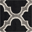 Pemberly Row Polypropylene Anthracite Indoor Outdoor Rug - Square 7'