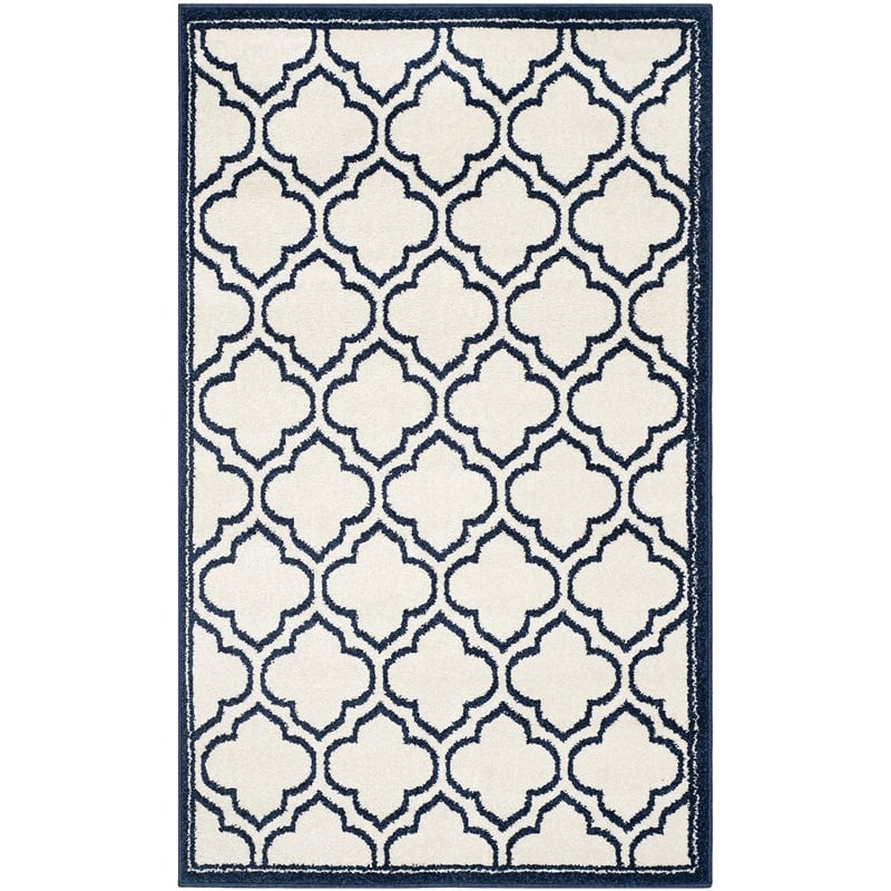 Pemberly Row Polypropylene Ivory Indoor Outdoor Rug - 3' x 5'