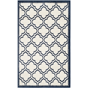 Pemberly Row Polypropylene Ivory Indoor Outdoor Rug - 3' x 5'