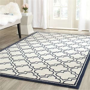 Pemberly Row Polypropylene Ivory Indoor Outdoor Rug - 5' x 8'
