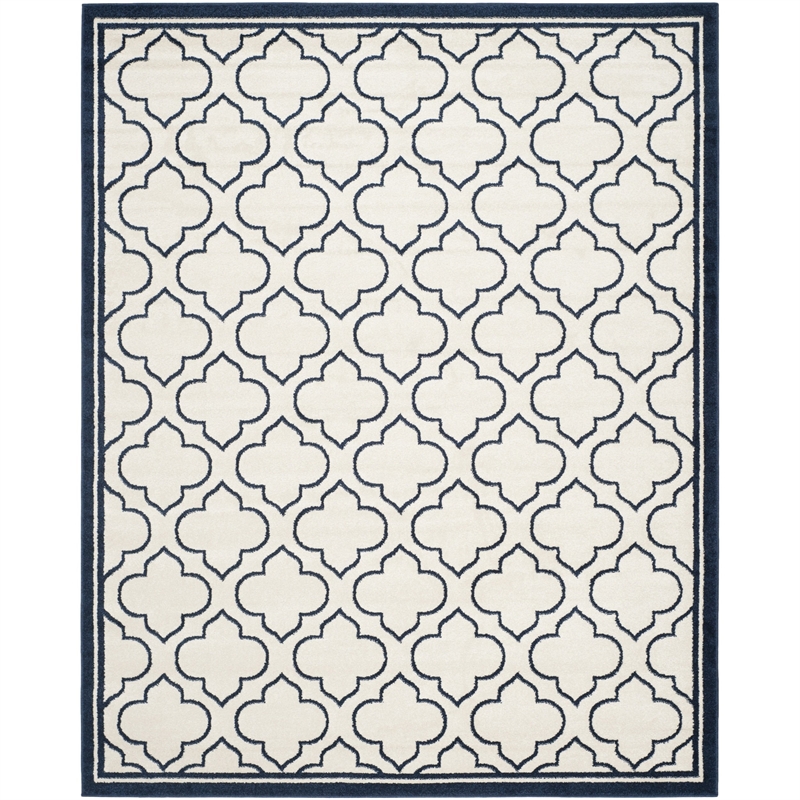 Pemberly Row Polypropylene Ivory Indoor Outdoor Rug - 8' x 10'