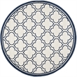 Pemberly Row Polypropylene Ivory Indoor Outdoor Rug - Round 7'