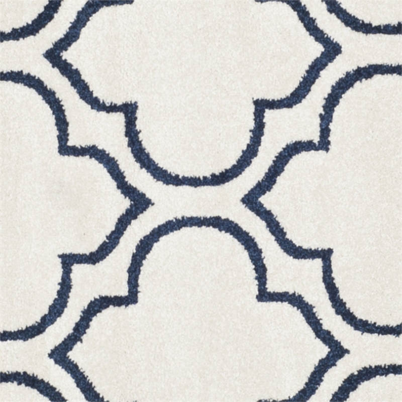 Pemberly Row Polypropylene Ivory Indoor Outdoor Rug - Round 7'