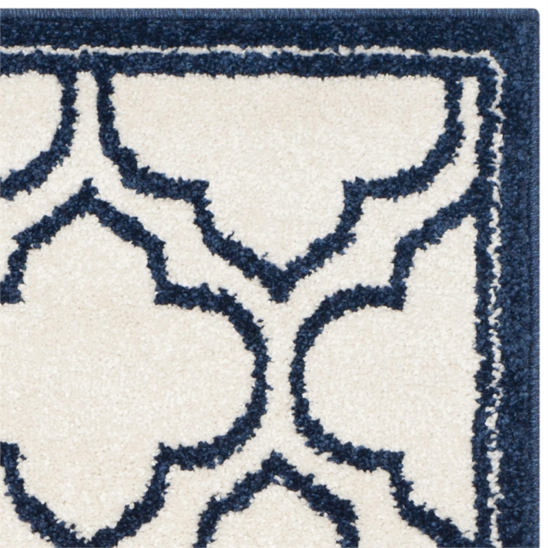 Pemberly Row Polypropylene Ivory Indoor Outdoor Rug - Runner 2'6