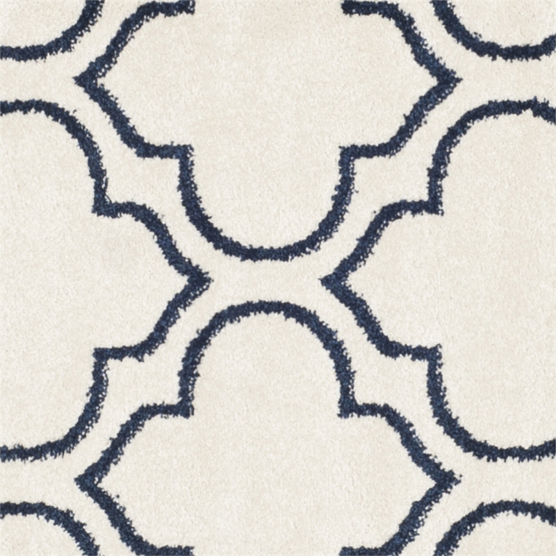 Pemberly Row Polypropylene Ivory Indoor Outdoor Rug - Square 7'