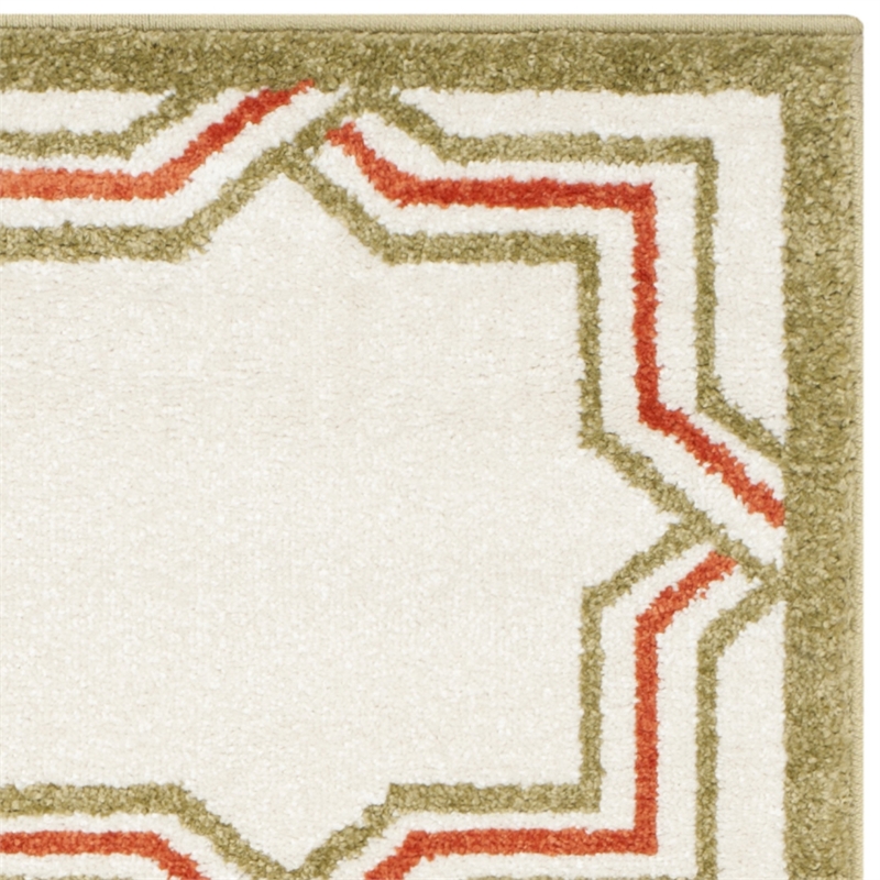 Pemberly Row Polypropylene Ivory Indoor Outdoor Rug - 3' x 5'