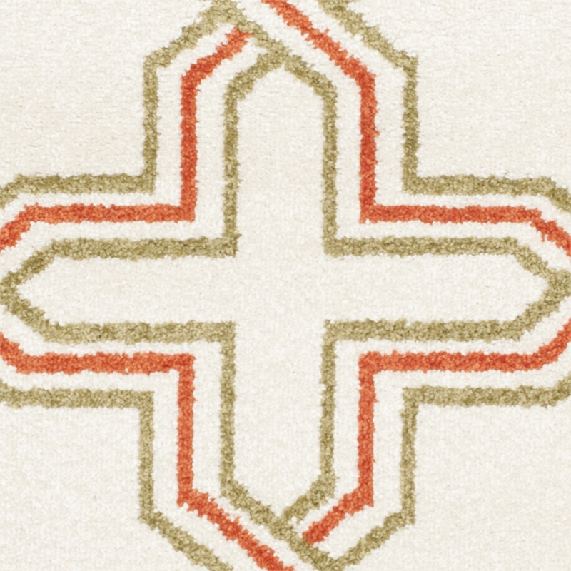 Pemberly Row Polypropylene Ivory Indoor Outdoor Rug - 3' x 5'