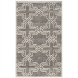 Pemberly Row Polypropylene Grey Indoor Outdoor Rug - Runner 2'6