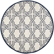 Pemberly Row Polypropylene Ivory Indoor Outdoor Rug - Round 7'