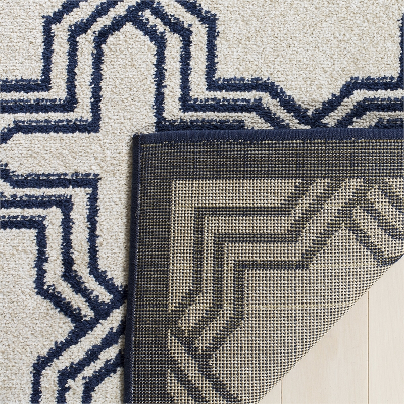 Pemberly Row Polypropylene Ivory Indoor Outdoor Rug - Runner 2'3