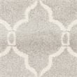 Pemberly Row Polypropylene Light Grey Indoor Outdoor Rug - 2'3