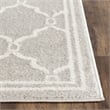 Pemberly Row Polypropylene Light Grey Indoor Outdoor Rug - 2'3