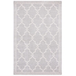Pemberly Row Polypropylene Light Grey Indoor Outdoor Rug - 4' x 6'