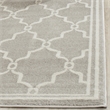 Pemberly Row Polypropylene Light Grey Indoor Outdoor Rug - 6' x 9'