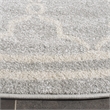 Pemberly Row Polypropylene Light Grey Indoor Outdoor Rug - Round 7'