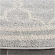 Pemberly Row Polypropylene Light Grey Indoor Outdoor Rug - Round 9'