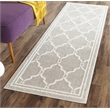 Pemberly Row Polypropylene Light Grey Indoor Outdoor Rug - Runner 2'3