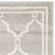 Pemberly Row Polypropylene Light Grey Indoor Outdoor Rug - Runner 2'3