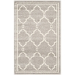 Pemberly Row Polypropylene Light Grey Indoor Outdoor Rug - Runner 2'6